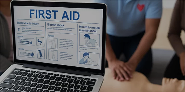 doctor teaching medical emergency